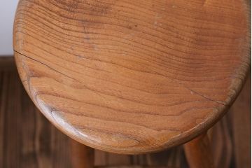 アンティーク家具　イギリスアンティーク　オーク材　ハイスツール(2)