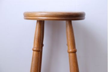 アンティーク家具　イギリスアンティーク　オーク材　ハイスツール(2)