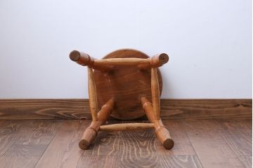 アンティーク家具　イギリスアンティーク　オーク材　ハイスツール(2)