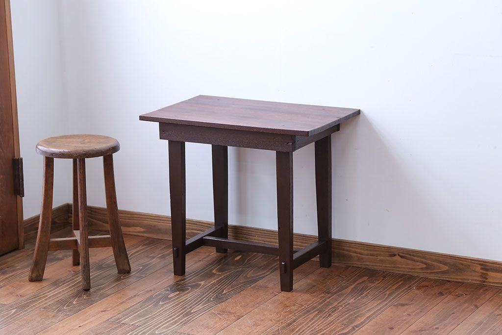 レトロ家具　昭和レトロ　アンティークサイドテーブル(1)