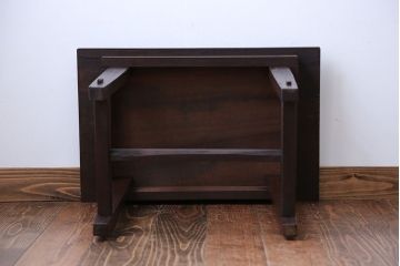 レトロ家具　昭和レトロ　アンティークサイドテーブル(1)