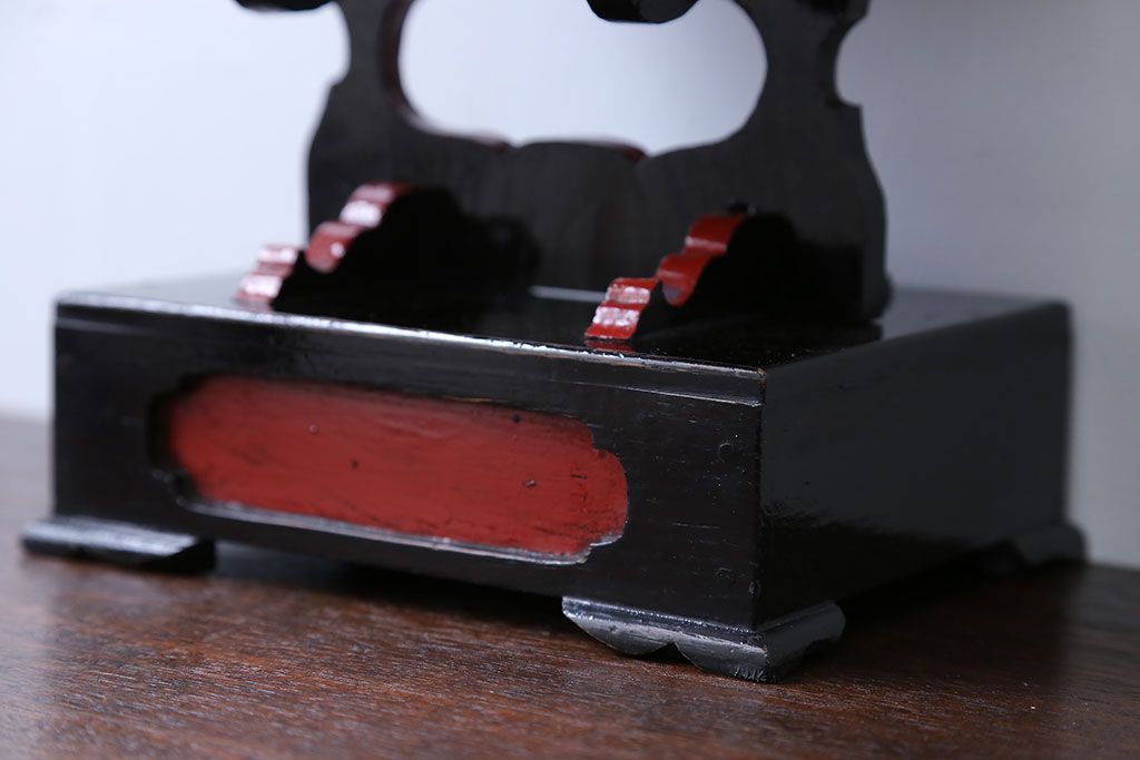 アンティーク雑貨　古民具・骨董　明治期　珍品　漆塗りのアンティーク見台