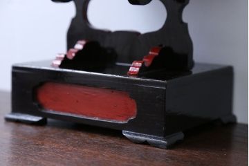 アンティーク雑貨　古民具・骨董　明治期　珍品　漆塗りのアンティーク見台