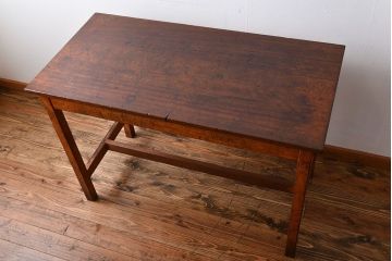 アンティーク家具　イギリスアンティーク　古い学校の作業台(1)