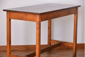 アンティーク家具　イギリスアンティーク　古い学校の作業台(1)