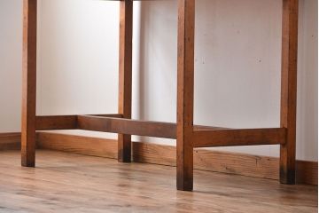 アンティーク家具　イギリスアンティーク　古い学校の作業台(2)