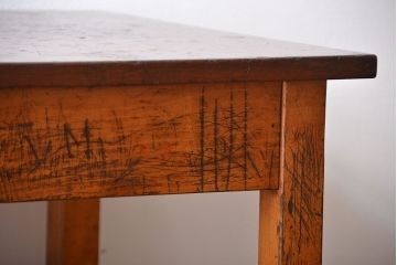 アンティーク家具　イギリスアンティーク　古い学校の作業台(2)