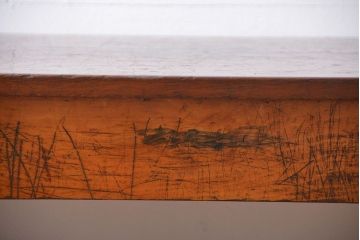 アンティーク家具　イギリスアンティーク　古い学校の作業台(2)