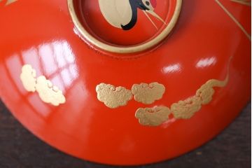 大正〜昭和初期 古い蒔絵の木製お椀 20客(漆器)　