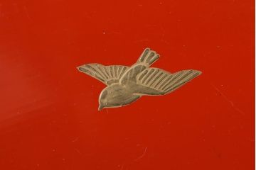 アンティーク雑貨　大正〜昭和初期 古い蒔絵の木製お膳 5枚(漆器)