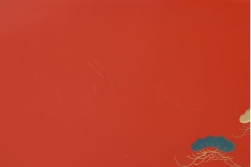アンティーク雑貨　大正〜昭和初期 古い蒔絵の木製お膳 5枚(漆器)