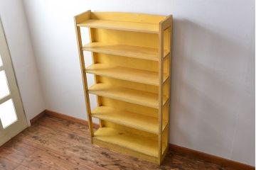 アンティーク家具　アンティーク　古いペンキの本棚(1)