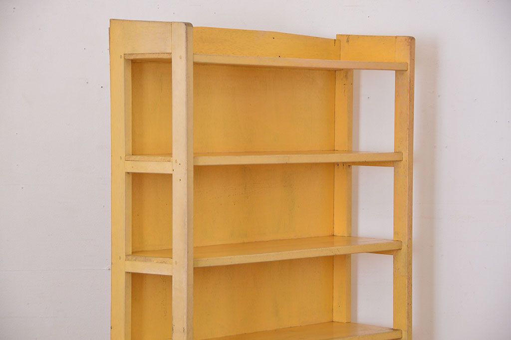 アンティーク家具　アンティーク　古いペンキの本棚(1)