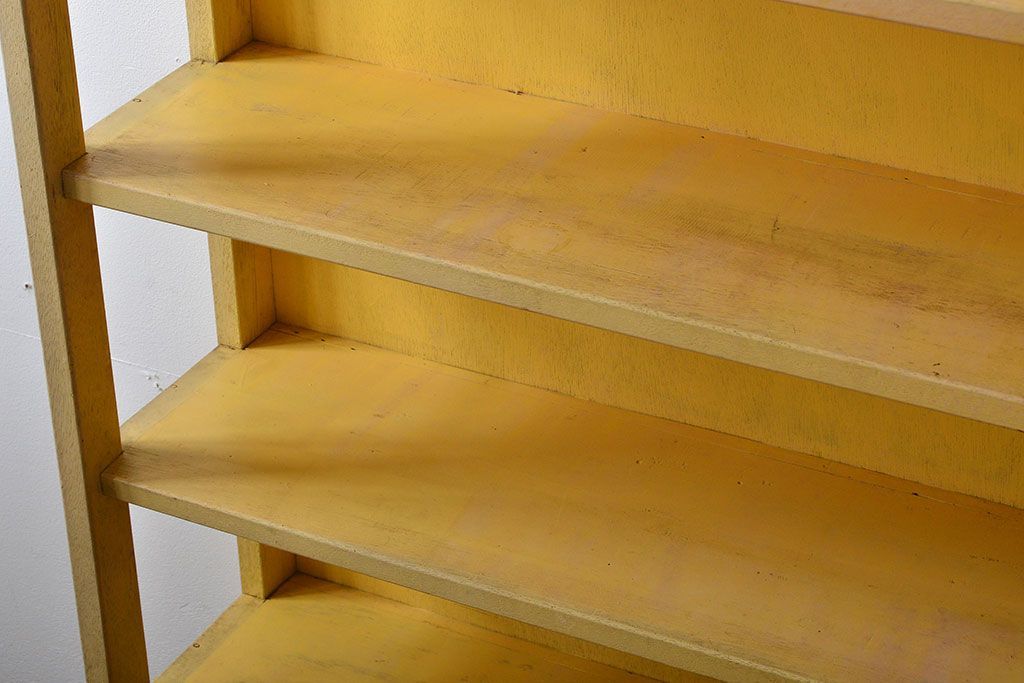 アンティーク家具　アンティーク　古いペンキの本棚(1)