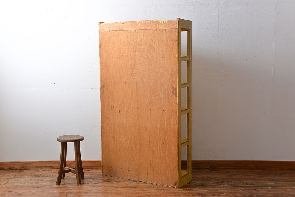 アンティーク家具　アンティーク　古いペンキの本棚(1)