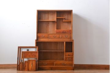 アンティーク家具　古民具・骨董　変わり型!茶箪笥