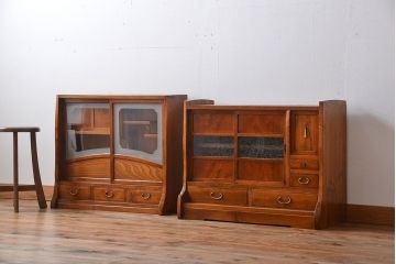 アンティーク家具　古民具・骨董　変わり型!茶箪笥