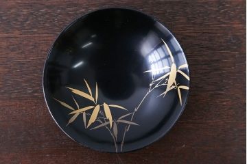 大正〜昭和初期 ふくら雀蒔絵の木製お椀 20客(漆器)