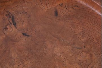 欅無垢 刳り貫き時代丸盆 2点セット(玉杢)