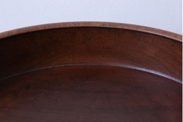 欅無垢 刳り貫き時代丸盆 2点セット(玉杢)