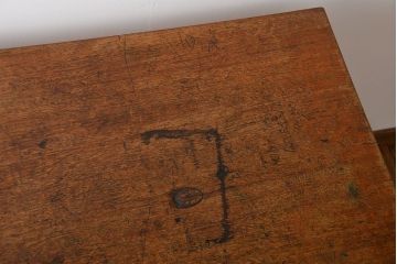 アンティーク家具　イギリスアンティーク　古い学校の作業台(3)