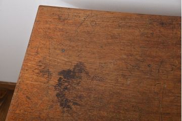 アンティーク家具　イギリスアンティーク　古い学校の作業台(3)