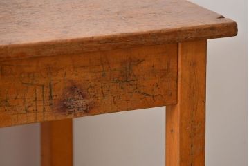 アンティーク家具　イギリスアンティーク　古い学校の作業台(3)