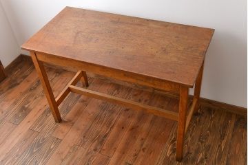アンティーク家具　イギリスアンティーク　古い学校の作業台(4)