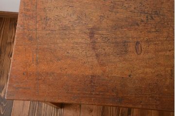 アンティーク家具　イギリスアンティーク　古い学校の作業台(4)