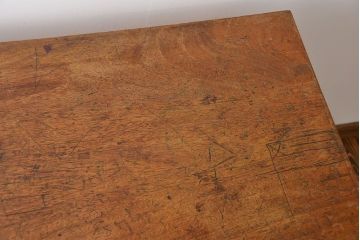 アンティーク家具　イギリスアンティーク　古い学校の作業台(4)
