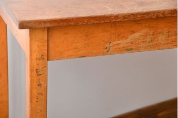 アンティーク家具　イギリスアンティーク　古い学校の作業台(4)
