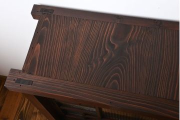 アンティーク家具　大正ロマン　当時物色ガラス入り収納棚