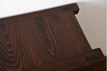 アンティーク家具　大正ロマン　当時物色ガラス入り収納棚