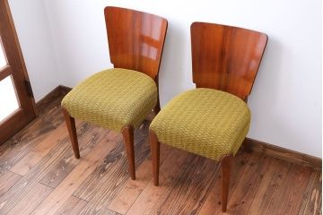 ヴィンテージ家具　イギリスビンテージ　ダイニングチェア2脚セット(2)
