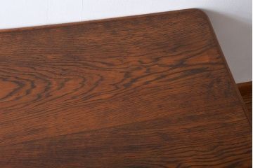 アンティーク家具　【オーク材・キャスター付きダイニングテーブル】イギリスアンティーク　オーク材　キャスター付きダイニングテーブル