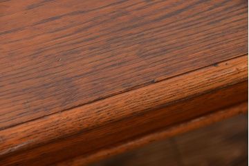 アンティーク家具　【オーク材・キャスター付きダイニングテーブル】イギリスアンティーク　オーク材　キャスター付きダイニングテーブル