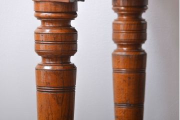 アンティーク家具　【オーク材・キャスター付きダイニングテーブル】イギリスアンティーク　オーク材　キャスター付きダイニングテーブル