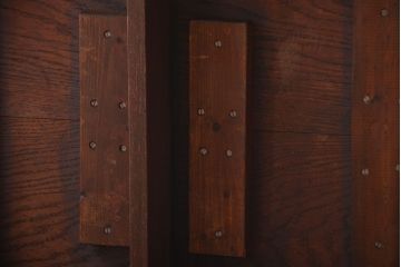 アンティーク家具　【オーク材・キャスター付きダイニングテーブル】イギリスアンティーク　オーク材　キャスター付きダイニングテーブル