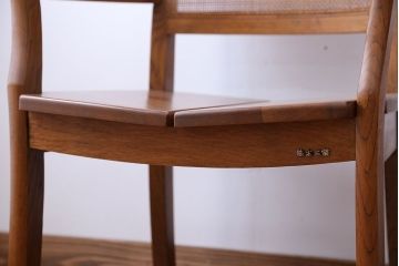 中古　浜本工芸　ナラ材のアームチェア2脚セット