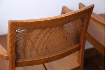 中古　浜本工芸　ナラ材のアームチェア2脚セット