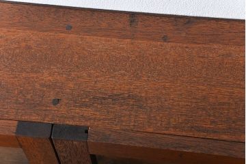 アンティーク家具　気泡ガラス入り!お洒落な壁掛けキャビネット