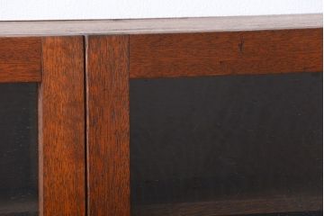 アンティーク家具　気泡ガラス入り!お洒落な壁掛けキャビネット