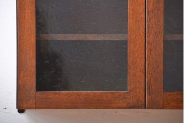 アンティーク家具　気泡ガラス入り!お洒落な壁掛けキャビネット