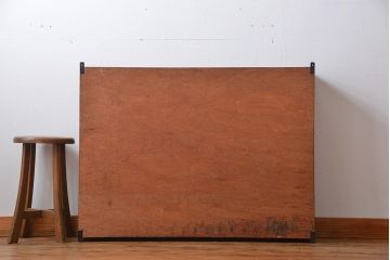 アンティーク家具　気泡ガラス入り!お洒落な壁掛けキャビネット