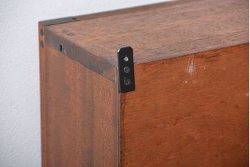 アンティーク家具　気泡ガラス入り!お洒落な壁掛けキャビネット