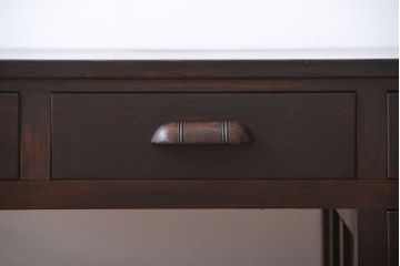 アンティーク家具　大正ロマン　総無垢栗材の片袖机