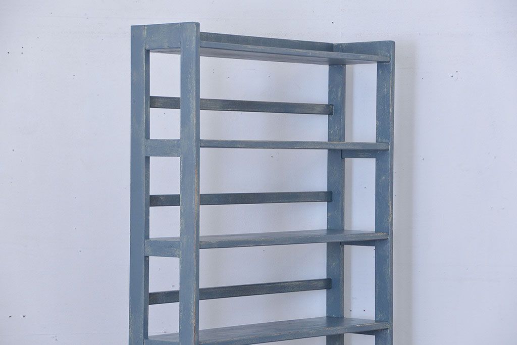 アンティーク家具　アンティークペイント　シャビーな本棚