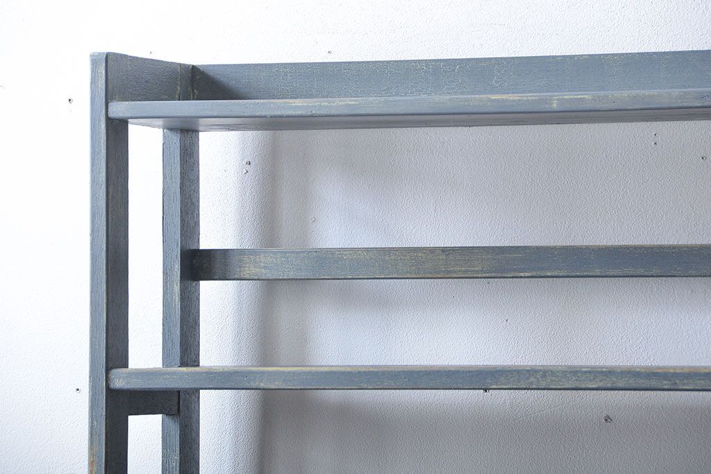 アンティーク家具　アンティークペイント　シャビーな本棚