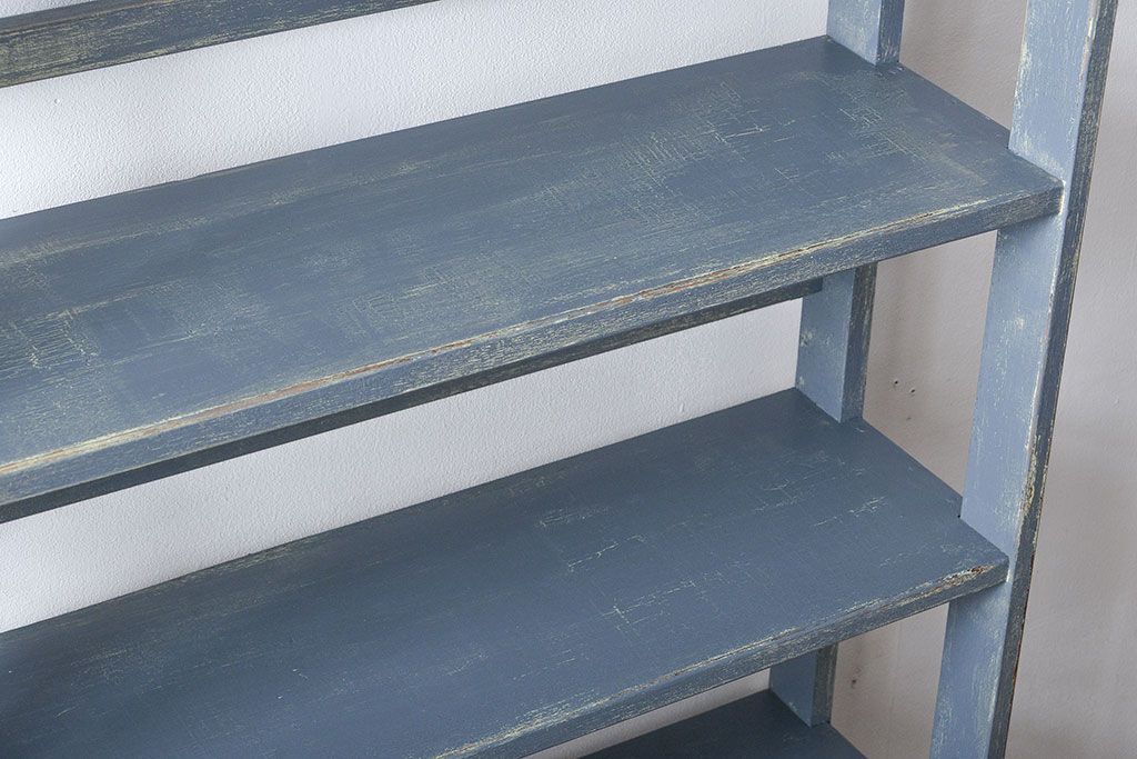 アンティーク家具　アンティークペイント　シャビーな本棚