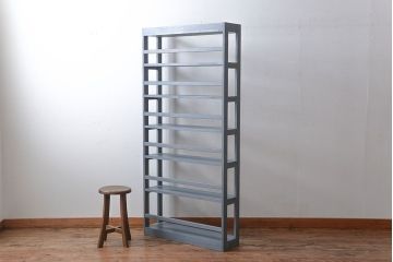 アンティーク家具　アンティークペイント　シャビーな本棚